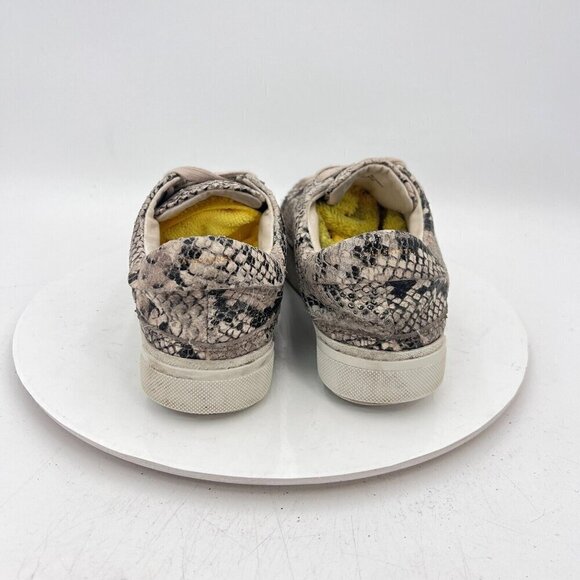 All Saints Trish Women Size EU 38 US 8 Beige Leather Snakeskin Print Shoe - Picture 6 of 14